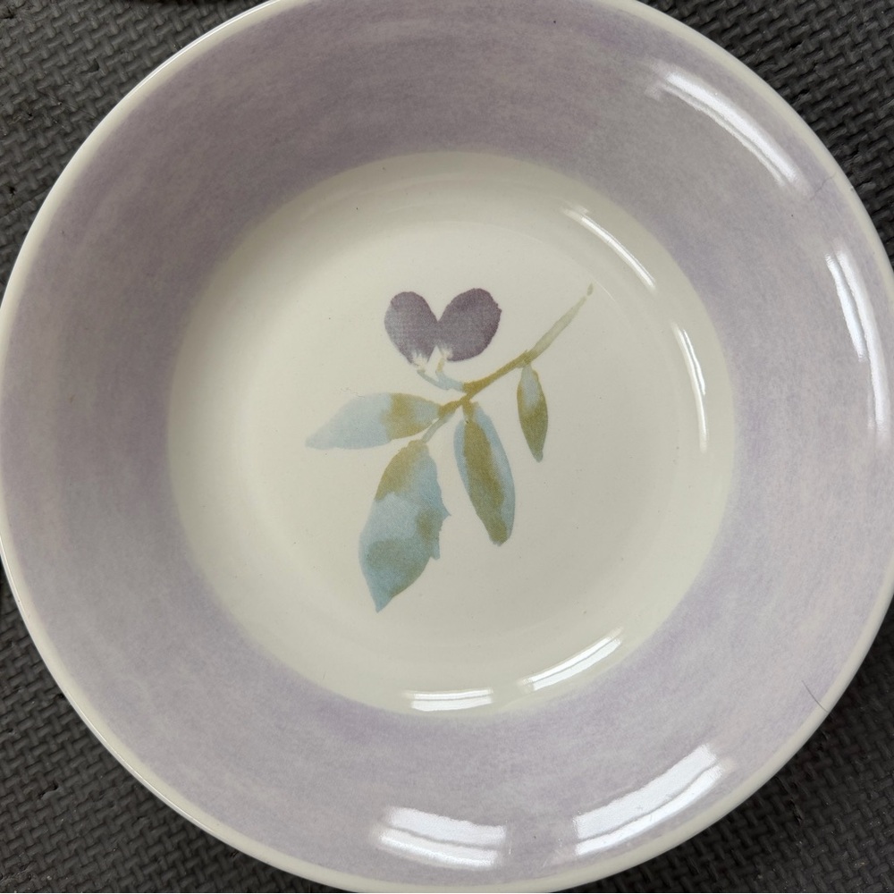 Pier 1 Lavender and Cream Floral Bowl